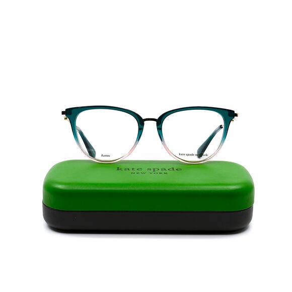 NEW KATE SPADE VALENCIA/G GREEN/PINK AUTHENTIC EYEGLASSES FRAME - Picture 6 of 13